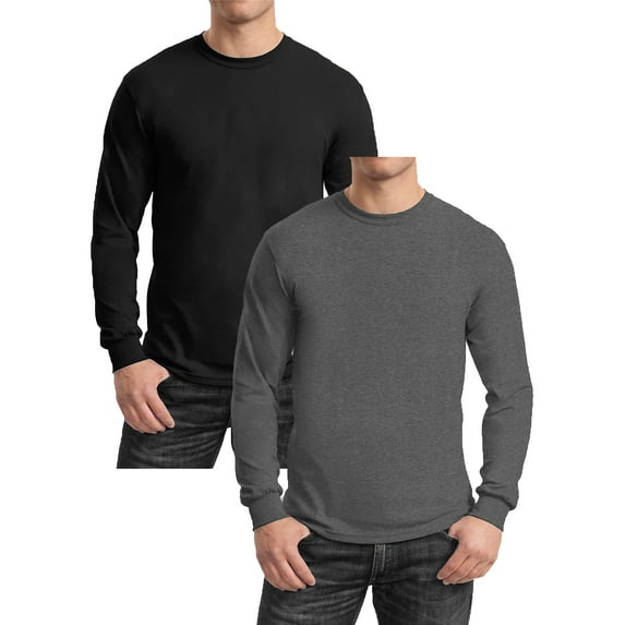 GBH Men's Egyptian Cotton Blend Long Sleeve Tee 2-Pack (S-2XL)
