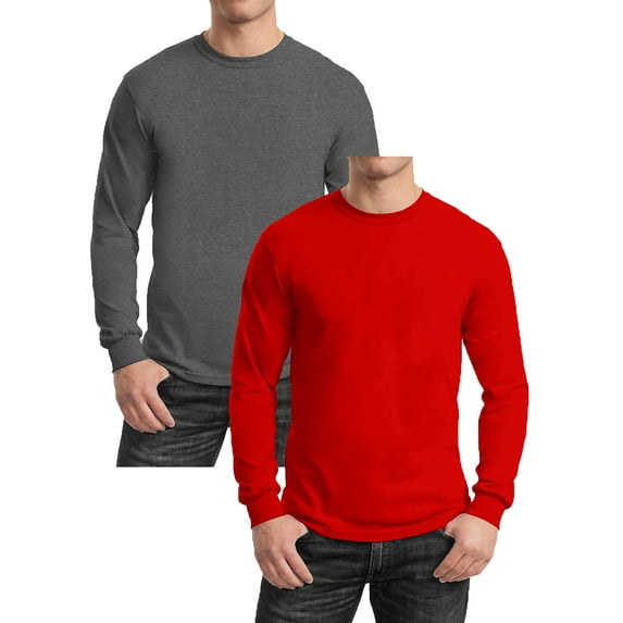 GBH Men's Egyptian Cotton Blend Long Sleeve Tee 2-Pack (S-2XL)