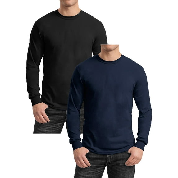 GBH Men's Egyptian Cotton Blend Long Sleeve Tee 2-Pack (S-2XL)