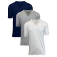 thumbnail image 1 of GBH Men's Egyptian Cotton V-Neck Cotton Undershirt (3 Pack), 1 of 2