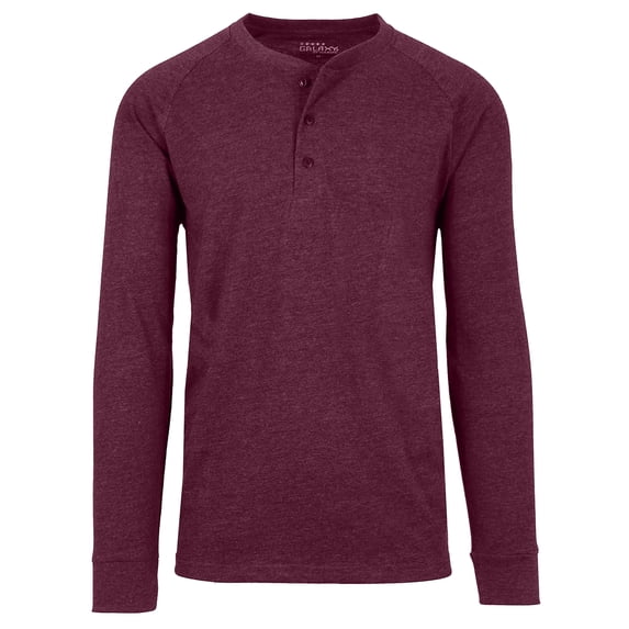 GBH Men's Long Sleeve Marled Henley Tee (S-2XL)