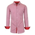 thumbnail image 1 of GBH Men's Long Sleeve Printed Dress Shirt With Chest Pocket, 1 of 2