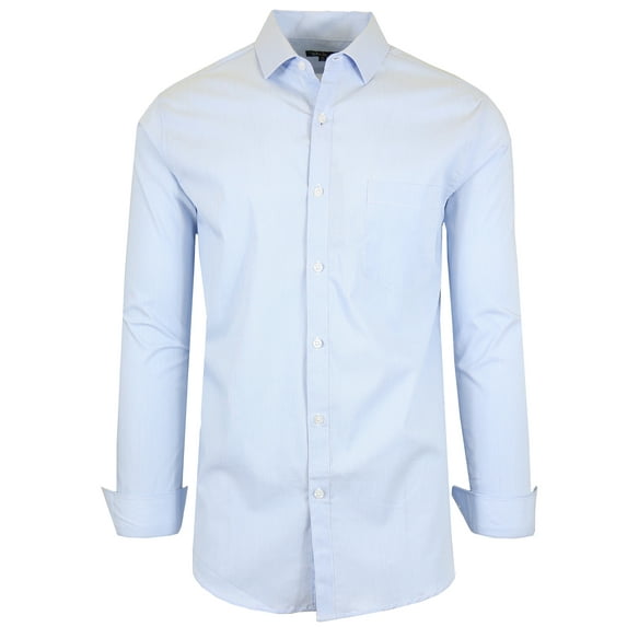 GBH Men's Long Sleeve Slim-Fit Cotton-Stretch Printed Dress Shirts