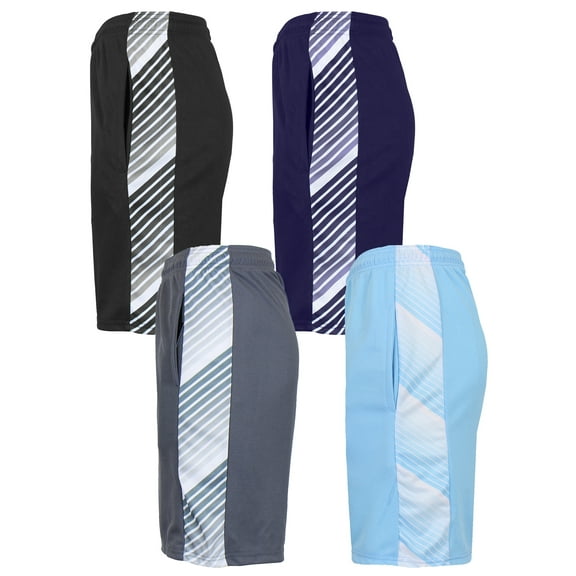 GBH Men's Moisture Wicking Active Mesh Shorts (4-Pack)