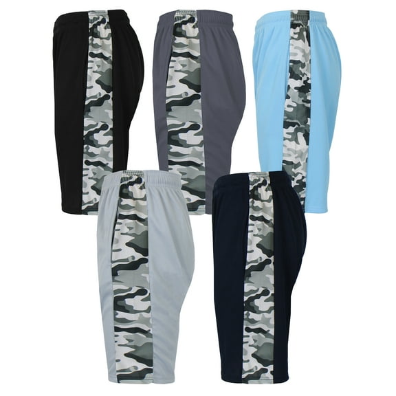 GBH Men's Moisture Wicking Active Mesh Shorts (5-Pack)