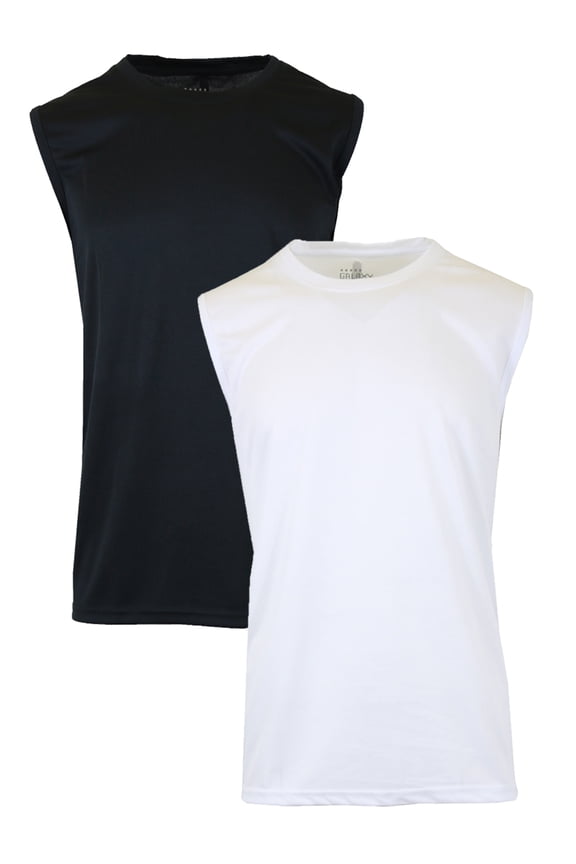 Men's Moisture-Wicking Activewear Performance Muscle Tee (2-Pack)
