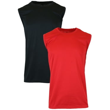 GBH Men's Moisture-Wicking Activewear Performance Muscle Tee (2-Pack)