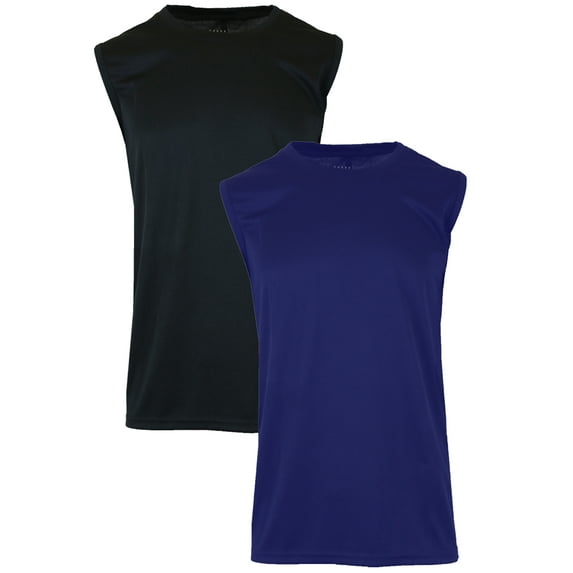 GBH Men's Moisture-Wicking Activewear Performance Muscle Tee (2-Pack)