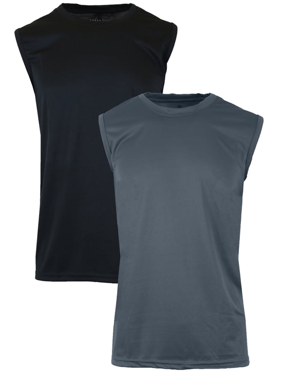 Men's Moisture-Wicking Activewear Performance Muscle Tee (2-Pack)