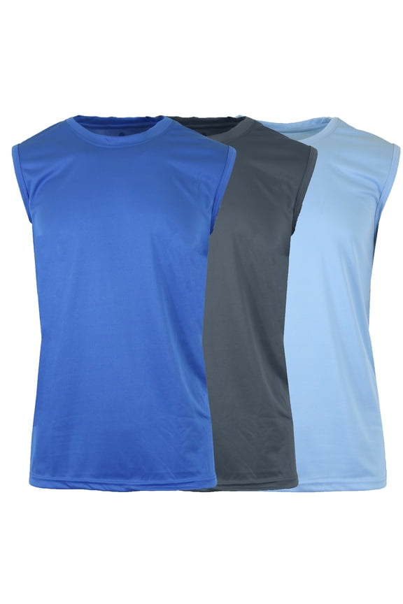 Men's Moisture-Wicking Activewear Performance Muscle Tee (3-Pack)