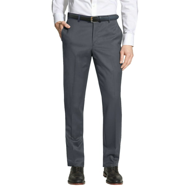 GBH Men's Slim-Fit Belted Casual Dress Pants - Walmart.com