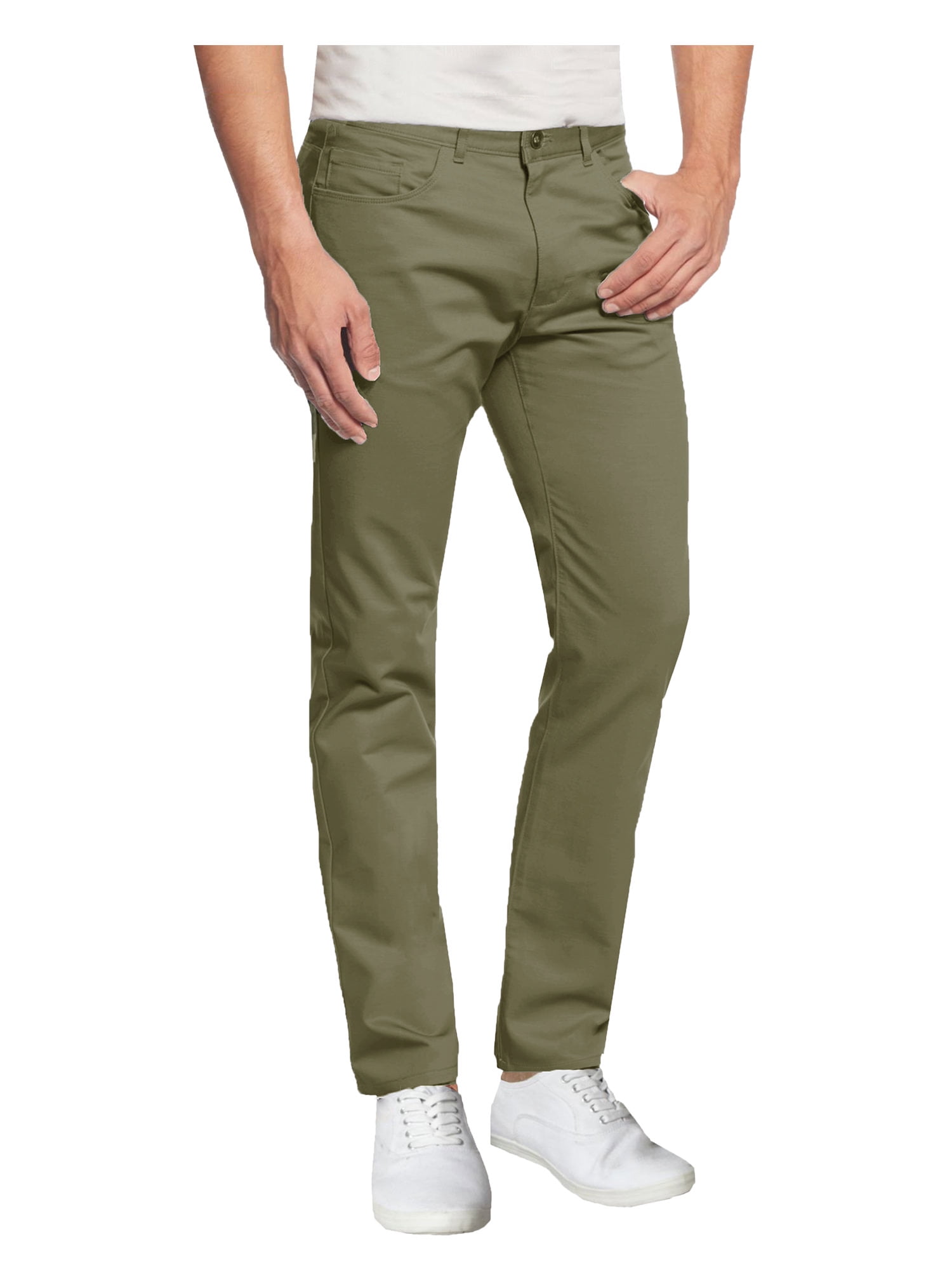 Business GBH Mens 5-Pocket Casual Chino Pants in Slim Fit