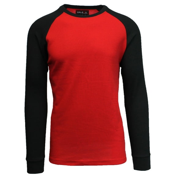 GBH Mens Long Sleeve Raglan Waffle Knit Tee (S-5XL)
