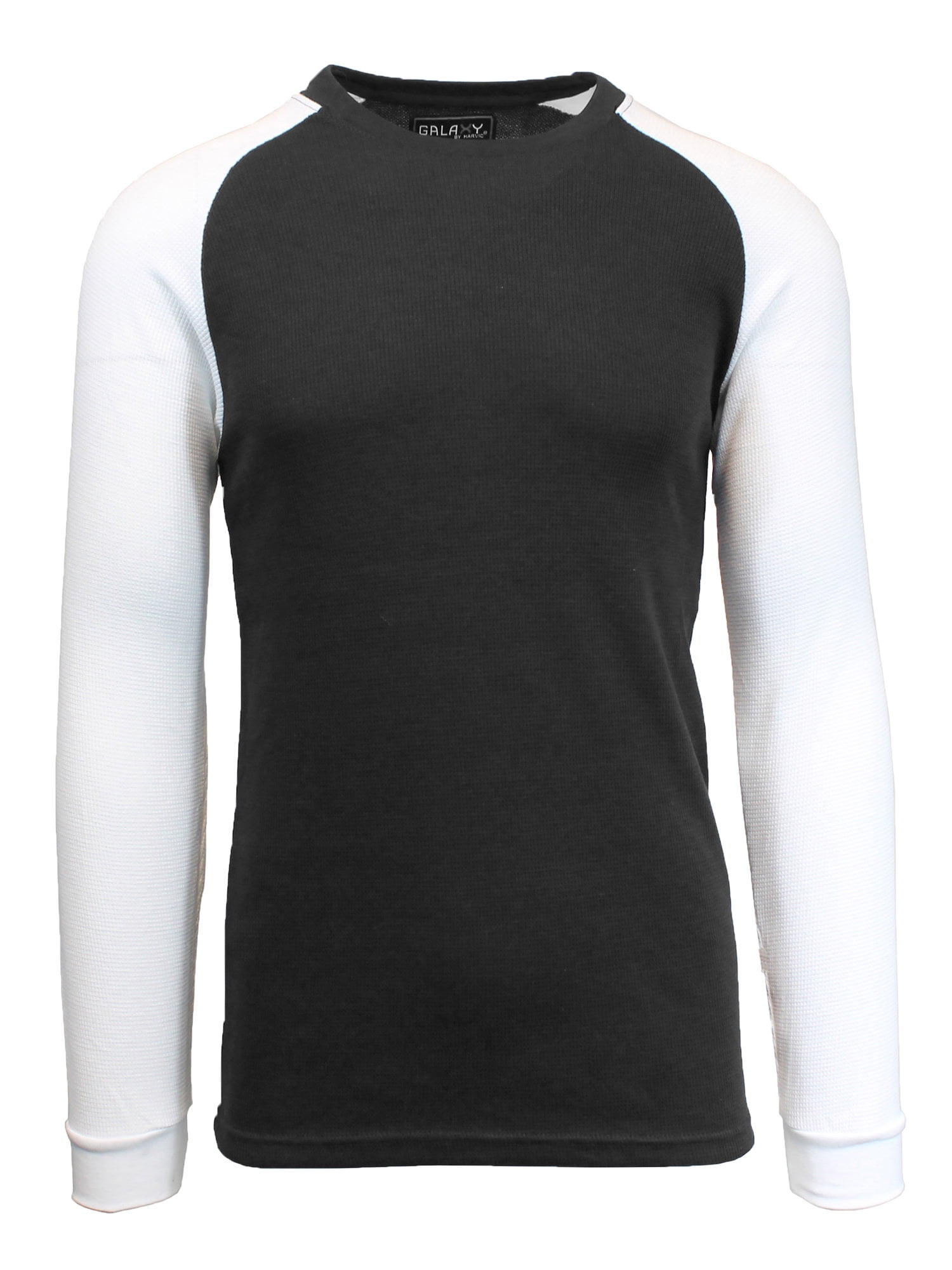 GBH Men's Long Sleeve Raglan Thermal Waffle Knit Tee, Resists