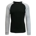 thumbnail image 1 of GBH Mens Long Sleeve Raglan Waffle Knit Tee (S-5XL), 1 of 6