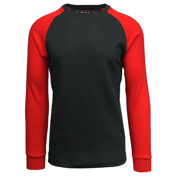 GBH Mens Long Sleeve Raglan Waffle Knit Tee (S-5XL)