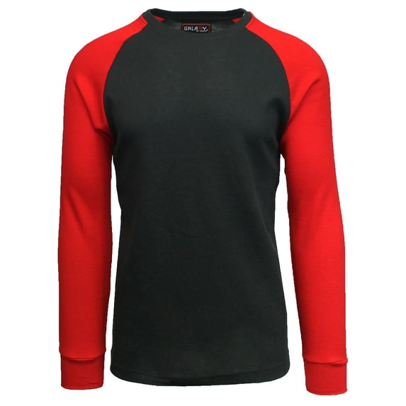 GBH Mens Long Sleeve Raglan Waffle Knit Tee (S-5XL)