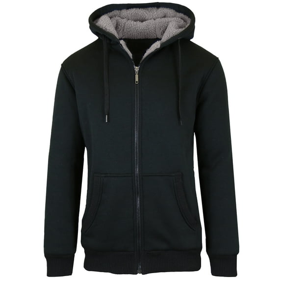 GBH Mens Modern Fit Heavyweight Sherpa Fleece Lined Hoodie (S-2XL)