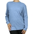 thumbnail image 1 of GBH Women's Loose Fit Crew Neck Waffle-Knit Thermal Shirt (S-2XL), 1 of 4