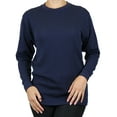 thumbnail image 1 of GBH Women's Loose Fit Crew Neck Waffle-Knit Thermal Shirt (S-2XL), 1 of 4