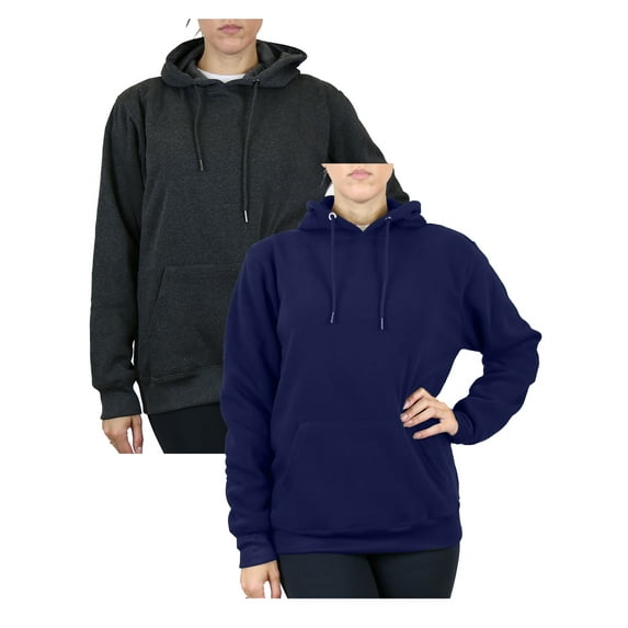 GBH Women's Loose-Fit Fleece-Lined Pullover Hoodie Sweatshirt (2-Pack)