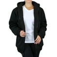 thumbnail image 1 of GBH Women's Loose Fit Oversize Full Zip Sherpa Lined Hoodie Fleece, 1 of 3