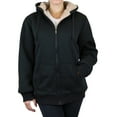 thumbnail image 1 of Women's Loose Fit Oversize Full Zip Sherpa Lined Hoodie Fleece, 1 of 5