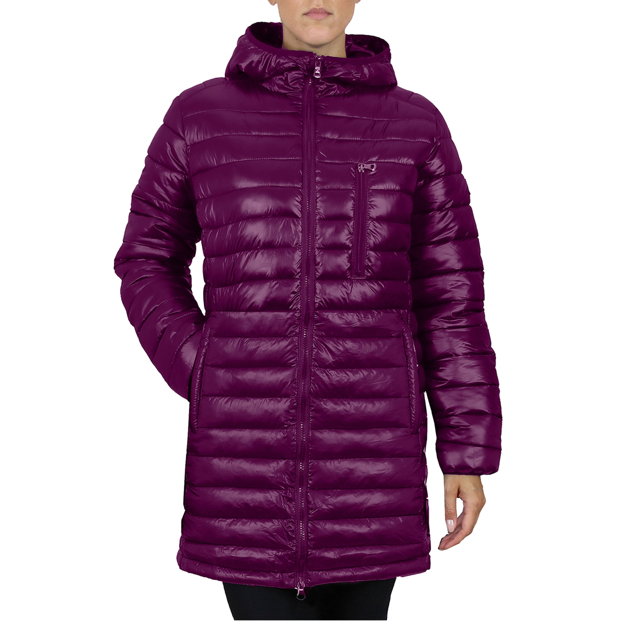 GBH Womens Classic Long Puffer Jacket With Hood