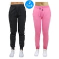 thumbnail image 1 of GBH Womens Fleece Jogger Sweatpants With (2-Pack) - SLIM FIT, 1 of 2