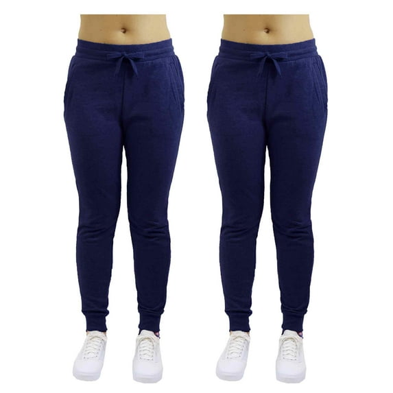 GBH Womens Fleece Jogger Sweatpants With (2-Pack) - SLIM FIT