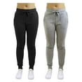thumbnail image 1 of GBH Womens Fleece Jogger Sweatpants With (2-Pack) - SLIM FIT, 1 of 2