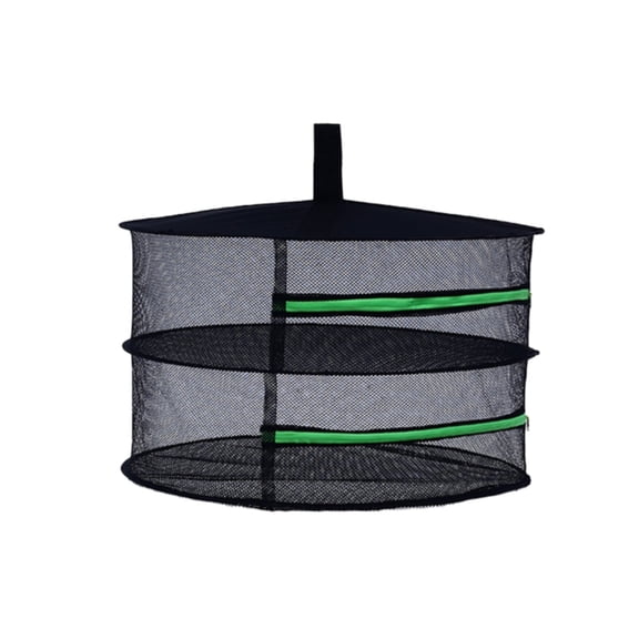 GBJHJIA 2ft Herb Drying Rack Net Mesh with Green Zippers Hydroponics, Bonus Hook Drying Rack for Plant Bud Seed, Mesh Hanging Plant Dry, Herb Dry Net for Garden (A）