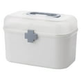 thumbnail image 1 of GBJHJIA Plastic First Aid Storage Box Container Bin with Removable Tray and Portable Handle, Family Emergency Medicine Kit Case Organizer (A）, 1 of 6