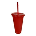 thumbnail image 1 of GBJHJIA Plastic Tumblers with Lids and Straws Water Bottle Iced Coffee Travel Mug Cup Reusable Cups Perfect for Parties,Birthdays, 16 oz, 1 Pack (Red), 1 of 6