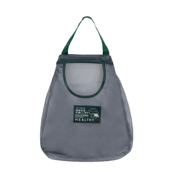 GBJHJIA Portable Reusable Grocery Bags Fruit and Vegetable Bag Washable Cotton Mesh String Organic Organizer Shopping Handbag Long Handle Net Tote (Green)