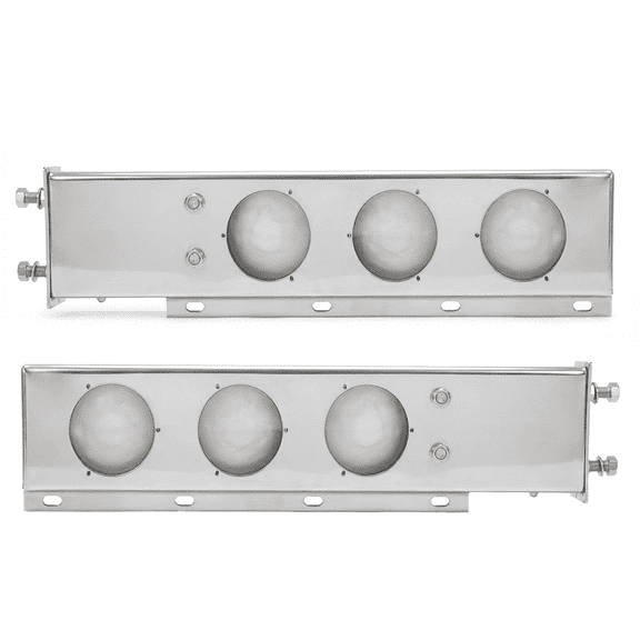 GBK Stainless Steel Spring Loaded Mud Flap Hanger 45-Degree Angled Heavy Duty 30" Length 2.5" Bolt Distance for Semi-Trucks and Trailers, 1 Pair