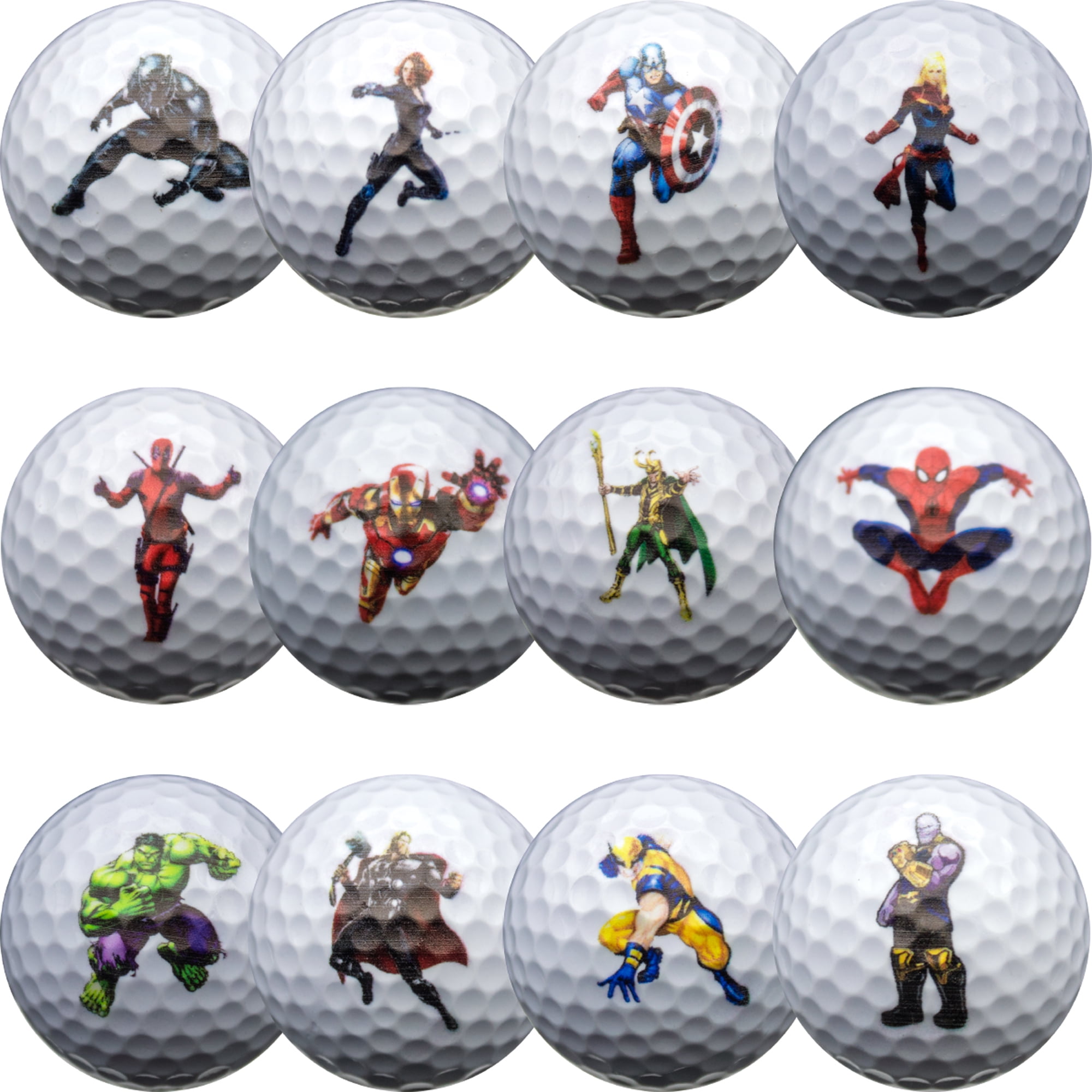 Superhero Golf Balls 12 Pack by GBM GOLF