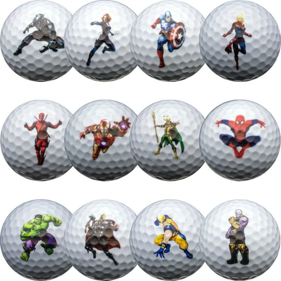 Superhero Golf Balls 12 Pack by GBM GOLF