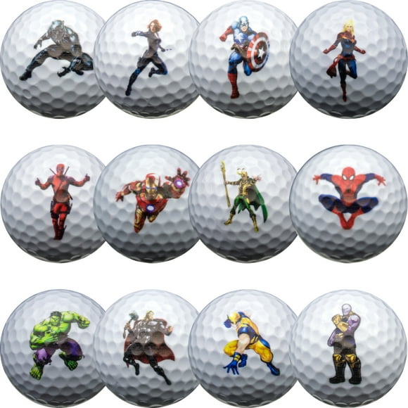 Superhero Golf Balls 12 Pack by GBM GOLF