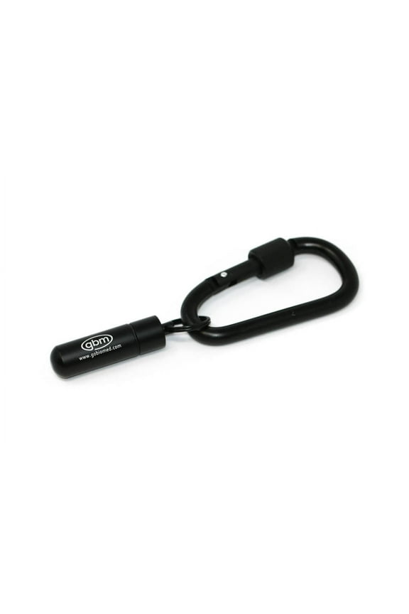 Med Secure Pill Keychain with Locking Carabiner | Tactical Black
