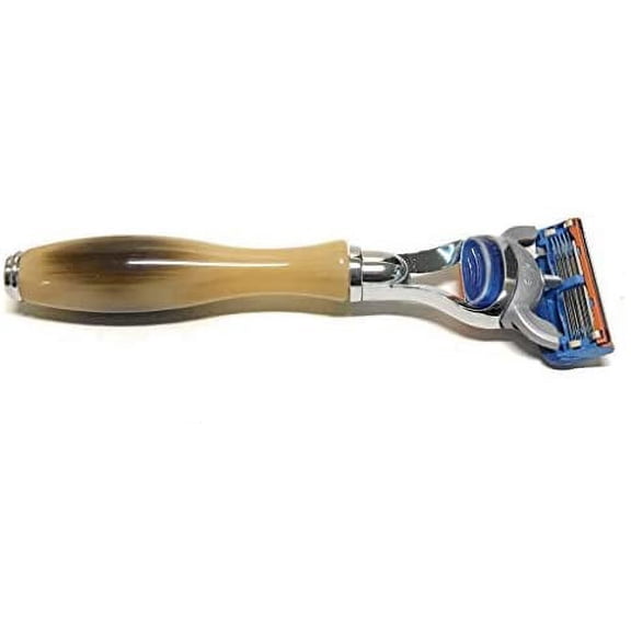 GBS 3 Blade Razor Faux Horn Short Handle with Chrome