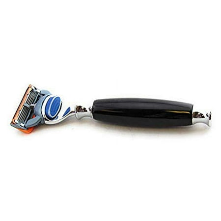 GBS 5 Blade Fusion Compatible Razor- Provides Clean and Close Shave - High Quality Professional Cartridge Shaving Razor Lubricated Strip Protects Skin (Black)