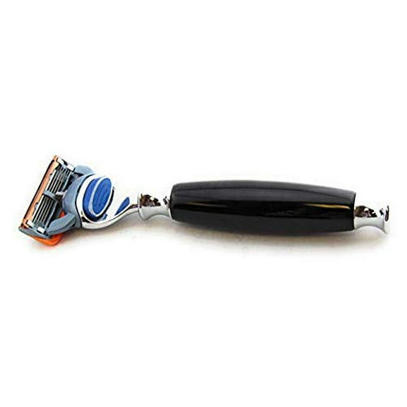 GBS 5 Blade Fusion Compatible Razor- Provides Clean and Close Shave - High Quality Professional Cartridge Shaving Razor Lubricated Strip Protects Skin (Black)