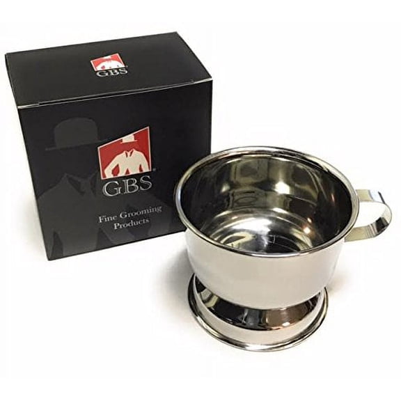 GBS Deluxe Silver Plated Soap Cup with Handle