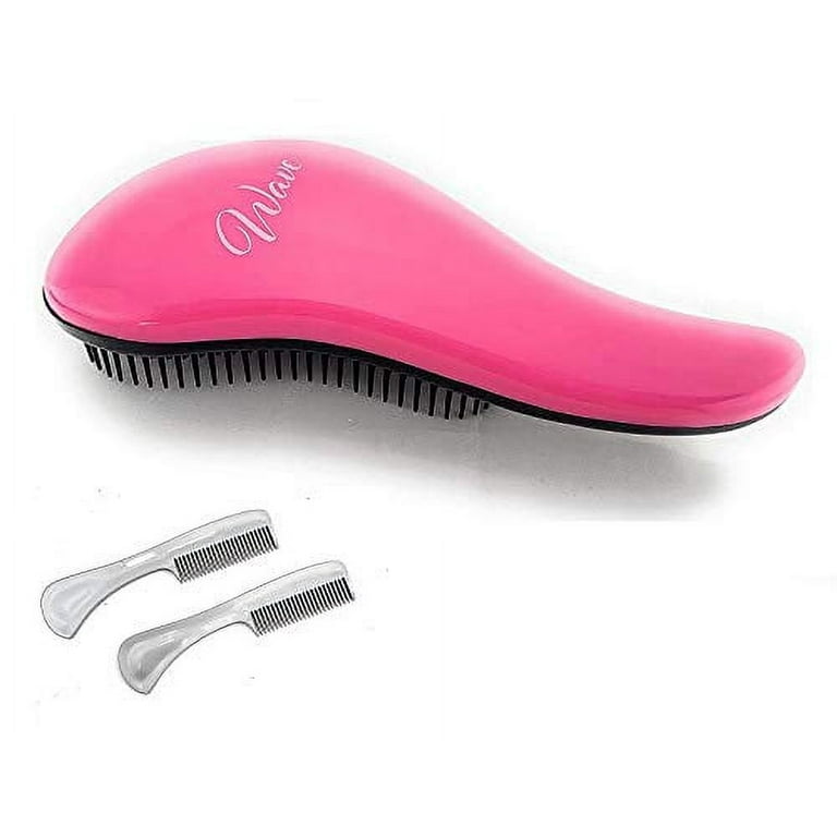Brush Anti Static Detangling Girls Doll Wig Hair Brushes & Folding Travel  Comb Grooming Set | Works on all Hair & Beard Types | Pink