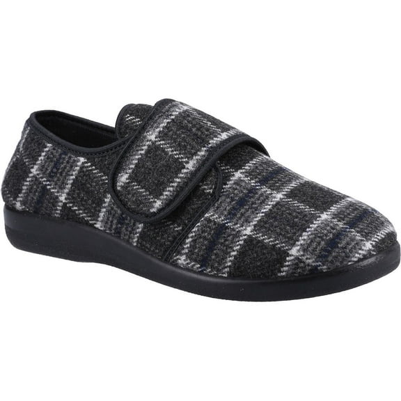 GBS Med Mens Gerald Classic Checked Slippers