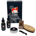 thumbnail image 1 of GBS Round Beard Brush with Synthetic/Nylon Bristles & Travel Tin, With GBS Sandalwood Beard Wash, Beard Oil, and GBS mustache comb!, 1 of 7