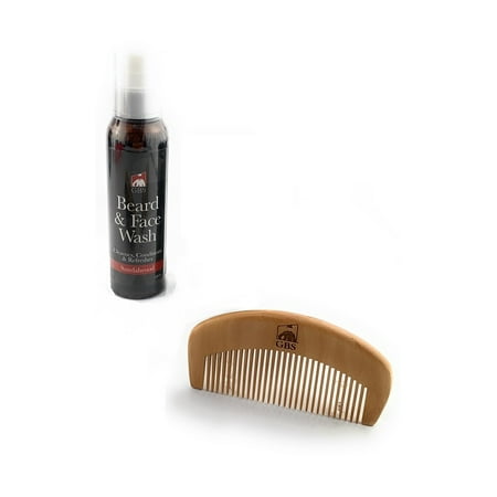 GBS Sandalwood Beard Wash + Beard Comb