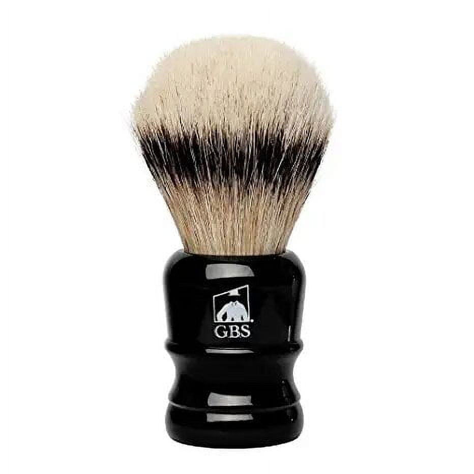 GBS Silvertip Brush Black Resin Handle 24 mm knot Overall height 4.5 inches Super soft, Back Bone great with Shaving cream and Soaps last a lifetime!
