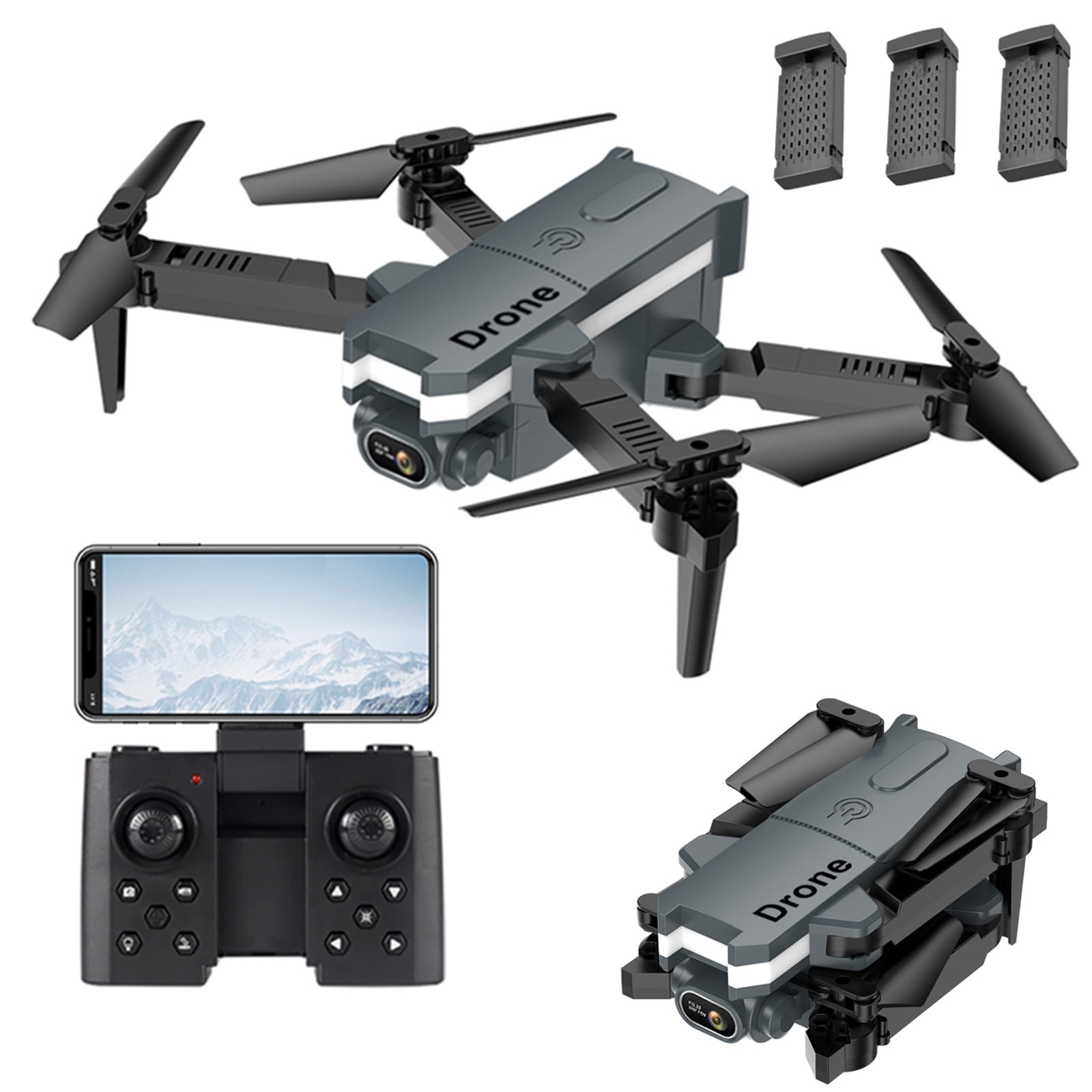 GBSELL Drones for Kids 10 15 Big Drone with Daul 1080P HD FPV Camera Remote Control Toys Gifts for Boys Girls with Altitude Hold Headless Mode Start Speed Adjustment School Gift Walmart